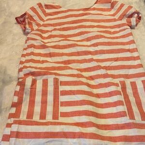 Gilli Striped Linen Shift Dress